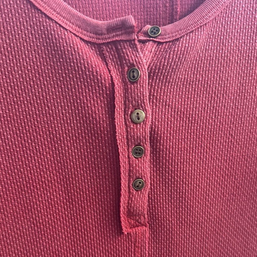 Vintage Free People Red Long Sleeve Relaxed top - Picture 4 of 6